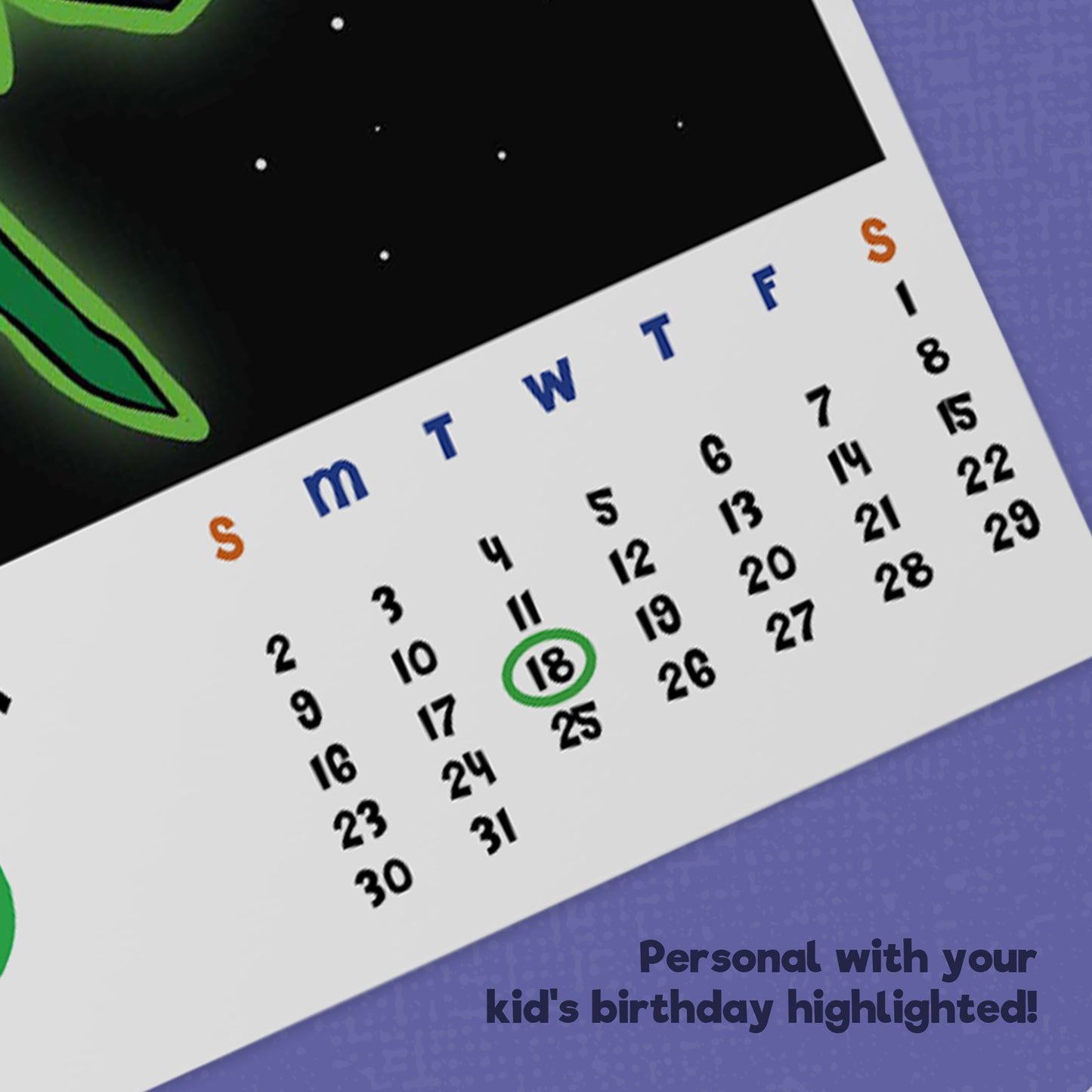 Superhero Calendar - BOYS