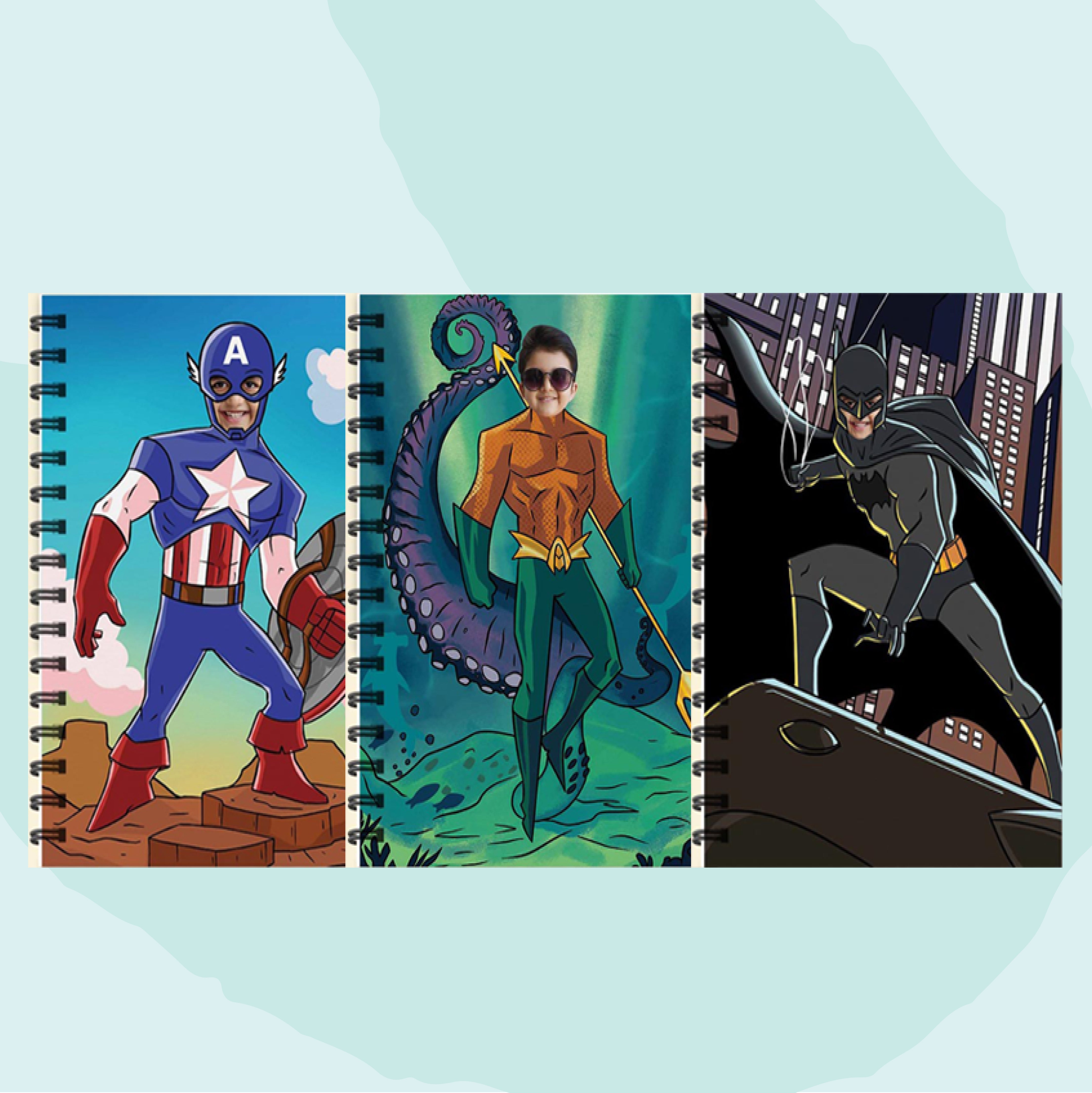 Personalized Superhero Notebooks