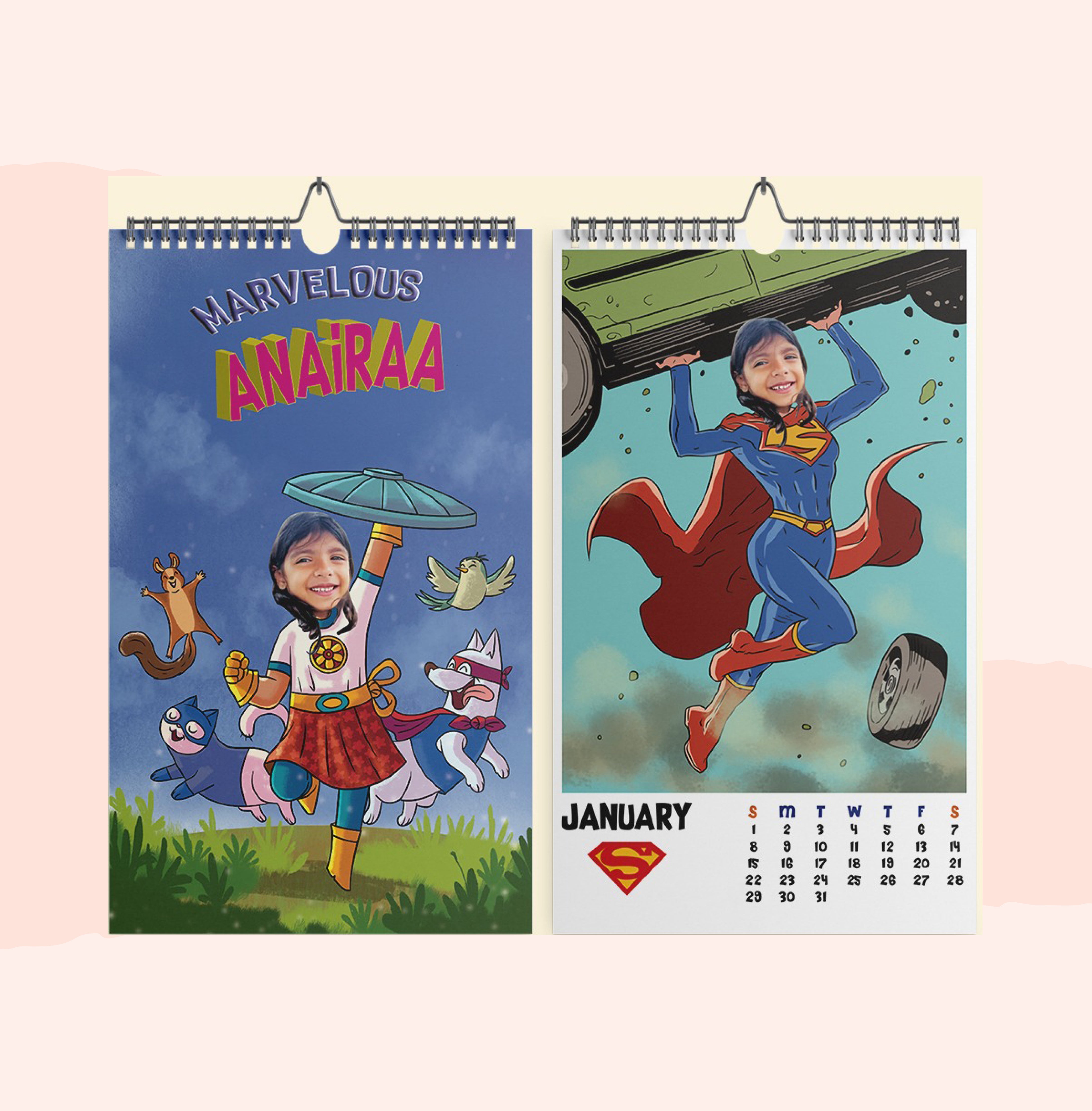 Superhero Calendar - GIRLS