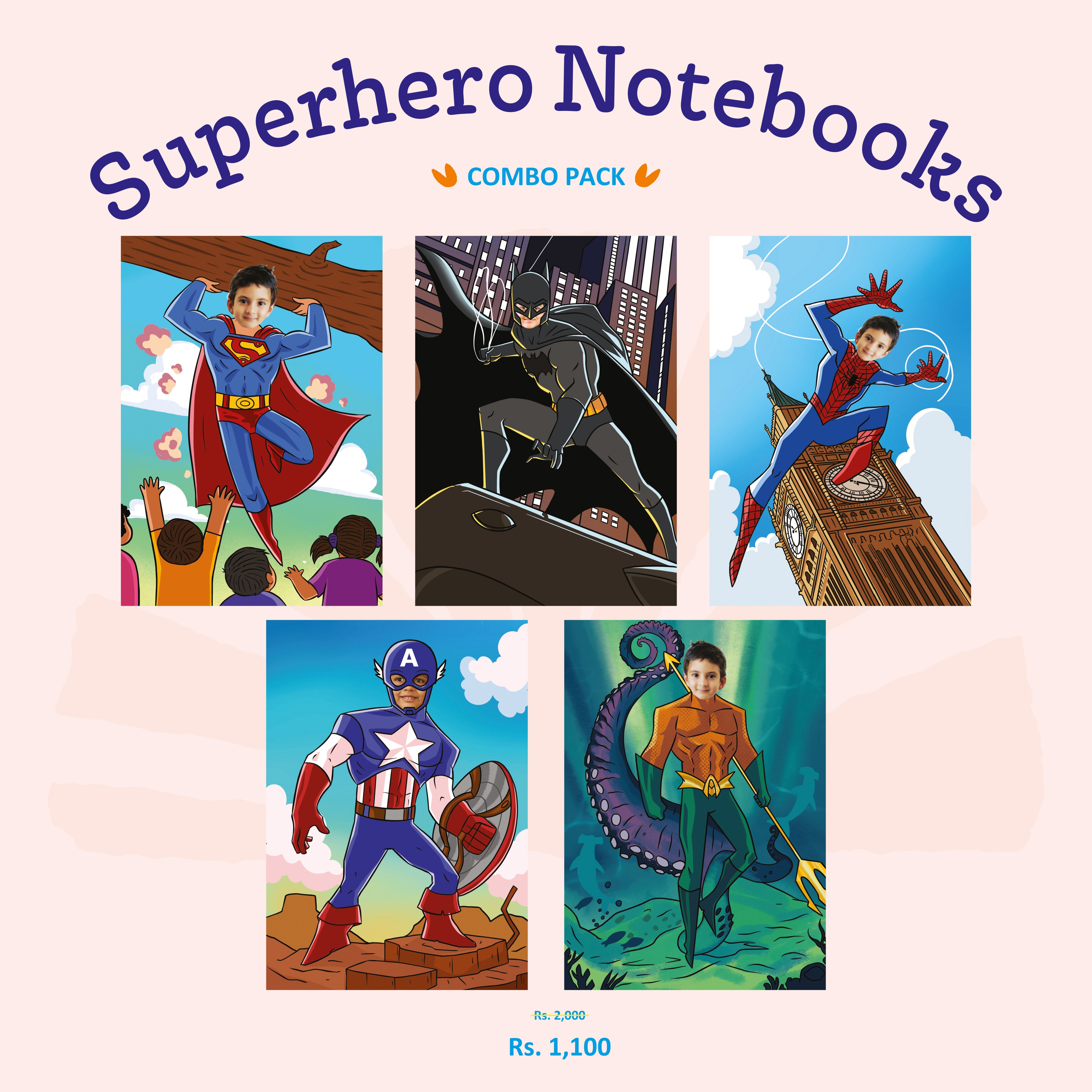 Personalized Superhero Notebooks (Combos)