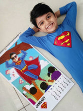 Load image into Gallery viewer, Any Month Superhero Calendar - BOYS

